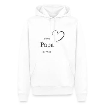 Meilleur papa du monde - Sweat à capuche Premium bio Homme - blanc - Devant - Nico (187cm)
