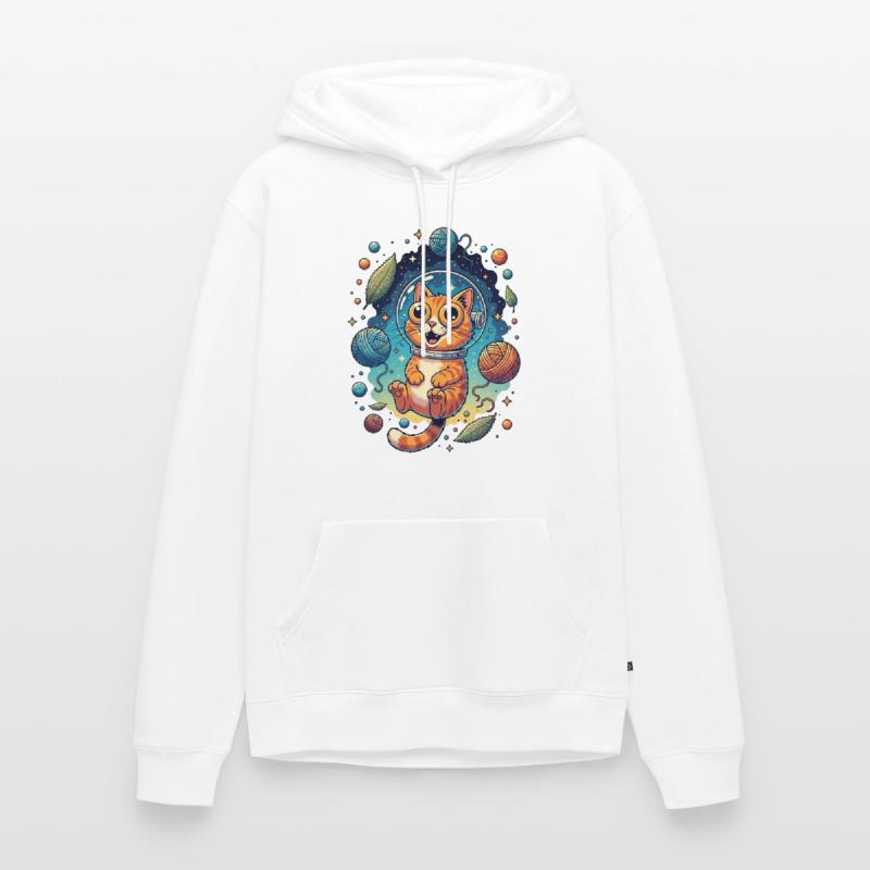 Chat de l’espace psychédélique Sweat à capuche Premium bio Homme