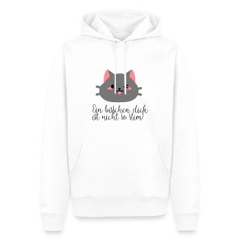 nicht so slim - Männer Premium Bio Hoodie - Weiß - Vorne - Nico (187cm)
