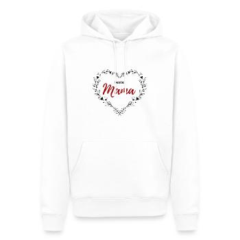 Best Mom - Flower Heart Heart Heart - Mom Gift - Men’s Premium Organic Hoodie - white - Front - Nico (187cm)