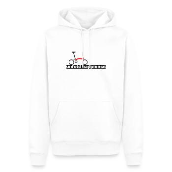 Unfold happiness - Brompton bike - Männer Premium Bio Hoodie - Weiß - Vorne - Nico (187cm)