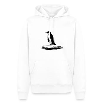 Majestätischer Pinguin - Männer Premium Bio Hoodie - Weiß - Vorne - Nico (187cm)