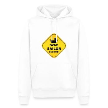 Marin à bord - Sweat à capuche Premium bio Homme - blanc - Devant - Nico (187cm)