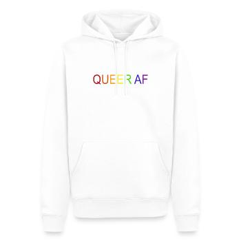 Queer AF - Männer Premium Bio Hoodie - Weiß - Vorne - Nico (187cm)