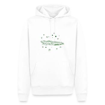 Crocodile - Men’s Premium Organic Hoodie - white - Front - Nico (187cm)