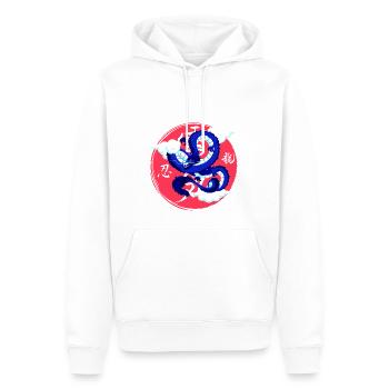 Dragon rise up - Männer Premium Bio Hoodie - Weiß - Vorne - Nico (187cm)