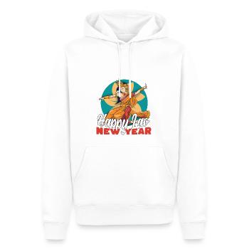 Laos Laote Lao Lao Cadeau du Nouvel An I - Sweat à capuche Premium bio Homme - blanc - Devant - Nico (187cm)
