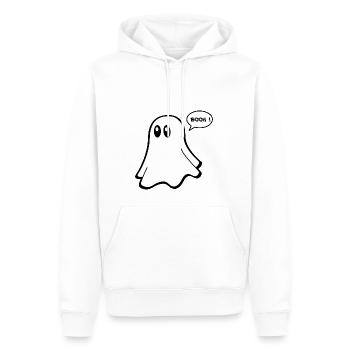 T-shirt fantôme - Couples drôles 02 - Sweat à capuche Premium bio Homme - blanc - Devant - Nico (187cm)