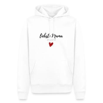 dearest mom around the world - Heart Mother's Day - Men’s Premium Organic Hoodie - white - Front - Nico (187cm)