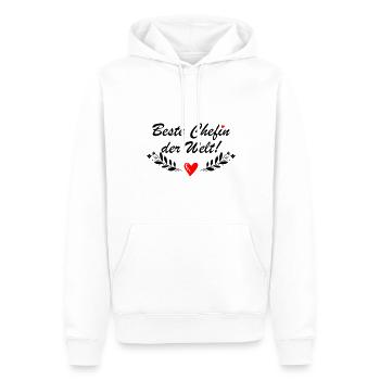 Beste Chefin der Welt - Männer Premium Bio Hoodie - Weiß - Vorne - Nico (187cm)
