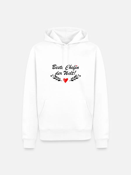 Beste Chefin der Welt - Männer Premium Bio Hoodie - Weiß