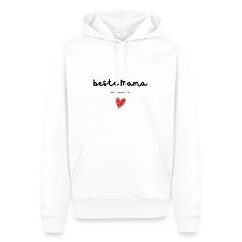 beste Mama auf der ganzen Welt Geschenk - Herz - Männer Premium Bio Hoodie - Weiß - Vorne - Nico (187cm)