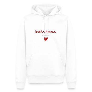 beste Mama auf der ganzen Welt - Herz Muttertag - Männer Premium Bio Hoodie - Weiß - Vorne - Nico (187cm)