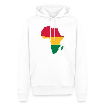 Afrique - Sweat à capuche Premium bio Homme - blanc - Devant - Nico (187cm)
