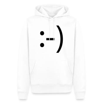 smile :-) - Männer Premium Bio Hoodie - Weiß - Vorne - Nico (187cm)