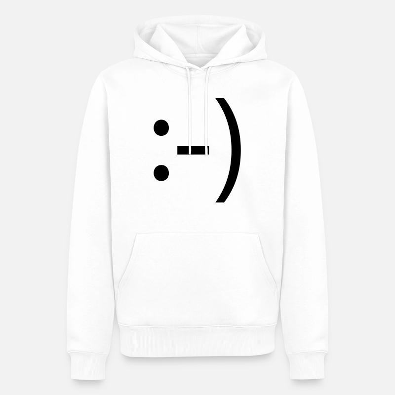 smile :-) - Männer Premium Bio Hoodie - Weiß