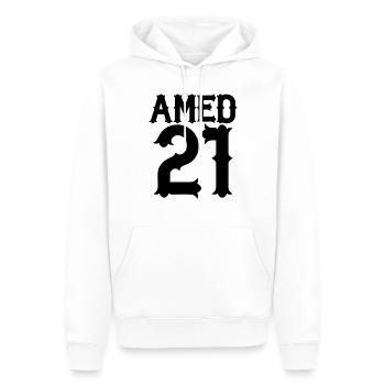 Amed - Männer Premium Bio Hoodie - Weiß - Vorne - Nico (187cm)