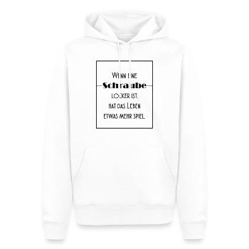 Schraube locker - Männer Premium Bio Hoodie - Weiß - Vorne - Nico (187cm)