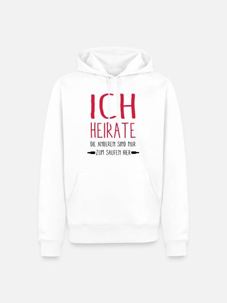 ich Heirate - Männer Premium Bio Hoodie - Weiß