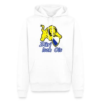 Züri isch ois - Männer Premium Bio Hoodie - Weiß - Vorne - Nico (187cm)