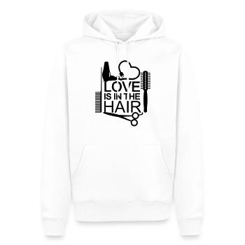 Love is in the hair (1c) - Männer Premium Bio Hoodie - Weiß - Vorne - Nico (187cm)