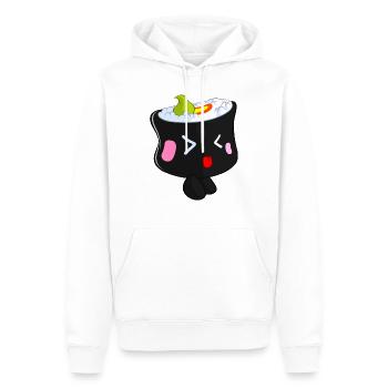 Maki.png - Sweat à capuche Premium bio Homme - blanc - Devant - Nico (187cm)