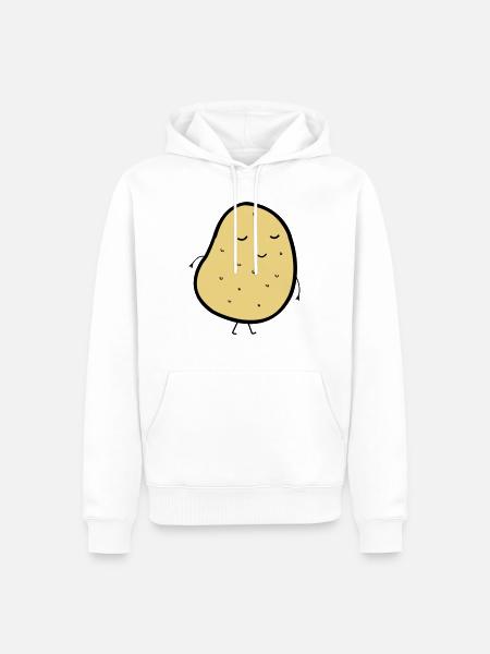 mr_potatoe - Men’s Premium Organic Hoodie - white