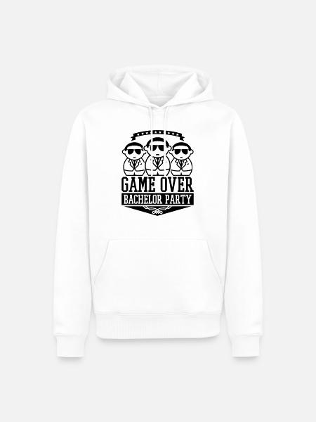 bachelor_party_guys_f1 - Männer Premium Bio Hoodie - Weiß
