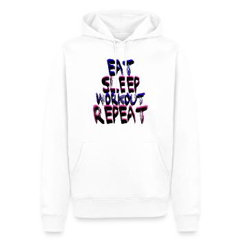 Workout - Men’s Premium Organic Hoodie - white - Front - Nico (187cm)
