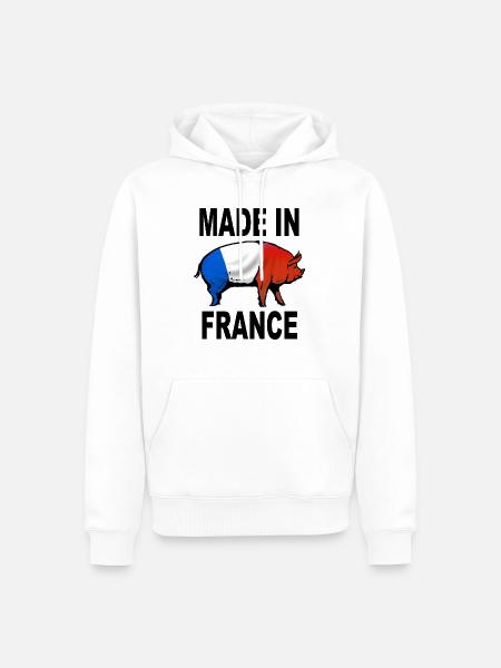 charcutier cochonnailles 04 - Sweat à capuche Premium bio Homme - blanc