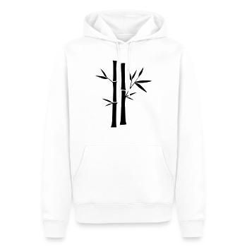 Bamboo Bambus - Männer Premium Bio Hoodie - Weiß - Vorne - Nico (187cm)