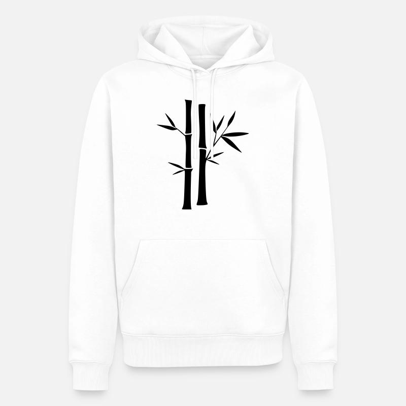 Bamboo Bambus - Sweat à capuche Premium bio Homme - blanc