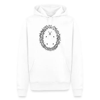 hérisson - Sweat à capuche Premium bio Homme - blanc - Devant - Nico (187cm)