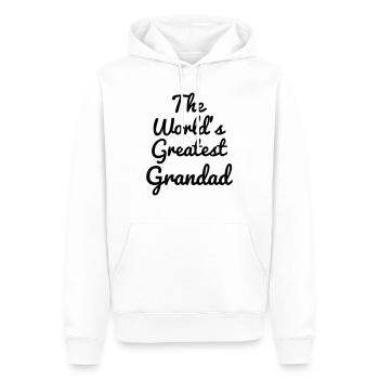 Papy Papi Grand-Père Retraite famille - Sweat à capuche Premium bio Homme - blanc - Devant - Nico (187cm)