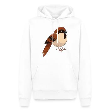Moineau - Sweat à capuche Premium bio Homme - blanc - Devant - Nico (187cm)