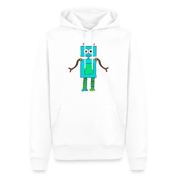 Süßer Roboter - Männer Premium Bio Hoodie - Weiß - Vorne - Nico (187cm)