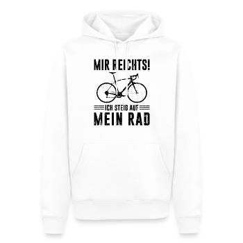 Rad Fahren Spruch Lustig Rennrad Radfahrer - Männer Premium Bio Hoodie - Weiß - Vorne - Nico (187cm)