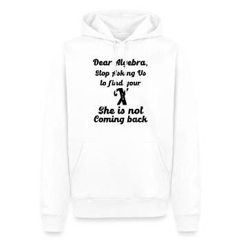 Algèbre Trouver Ex X Drôle - Sweat à capuche Premium bio Homme - blanc - Devant - Nico (187cm)