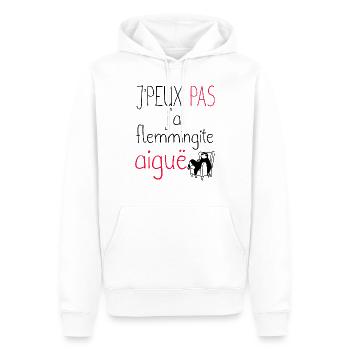Je peux pas j'ai flemmingite aigüe cadeau humour - Sweat à capuche Premium bio Homme - blanc - Devant - Nico (187cm)