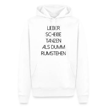 Party tanzen feiern fiesta lustiger Spruch Schrift - Männer Premium Bio Hoodie - Weiß - Vorne - Nico (187cm)