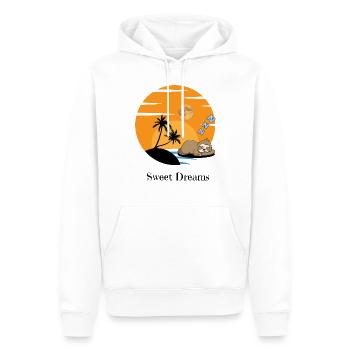 Süße Träume von lustiges Faultier - Männer Premium Bio Hoodie - Weiß - Vorne - Nico (187cm)