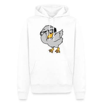 Dabbing Party Ducklings Cool - Sweat à capuche Premium bio Homme - blanc - Devant - Nico (187cm)