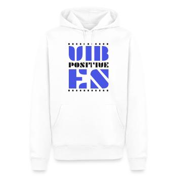 Ondes positives - Sweat à capuche Premium bio Homme - blanc - Devant - Nico (187cm)