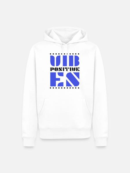 Positive Vibes - Men’s Premium Organic Hoodie - white