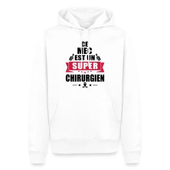 ce mec est un super Chirurgien - Sweat à capuche Premium bio Homme - blanc - Devant - Nico (187cm)