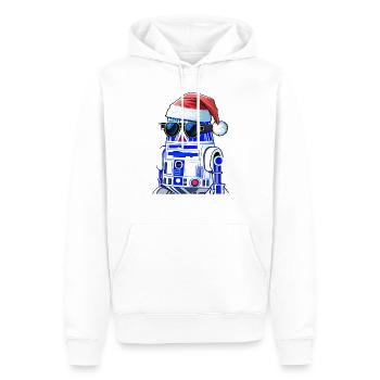 Roboter im Santa Clause Design, Weihnachten - Männer Premium Bio Hoodie - Weiß - Vorne - Nico (187cm)