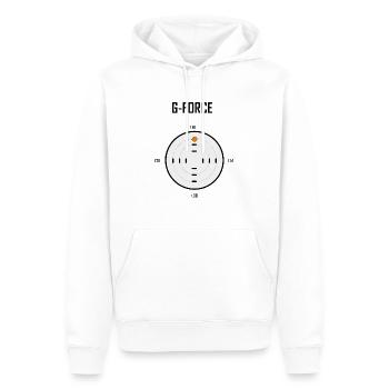 G Force Rennwagen - Männer Premium Bio Hoodie - Weiß - Vorne - Nico (187cm)