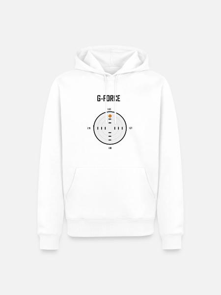 G Force Rennwagen - Männer Premium Bio Hoodie - Weiß
