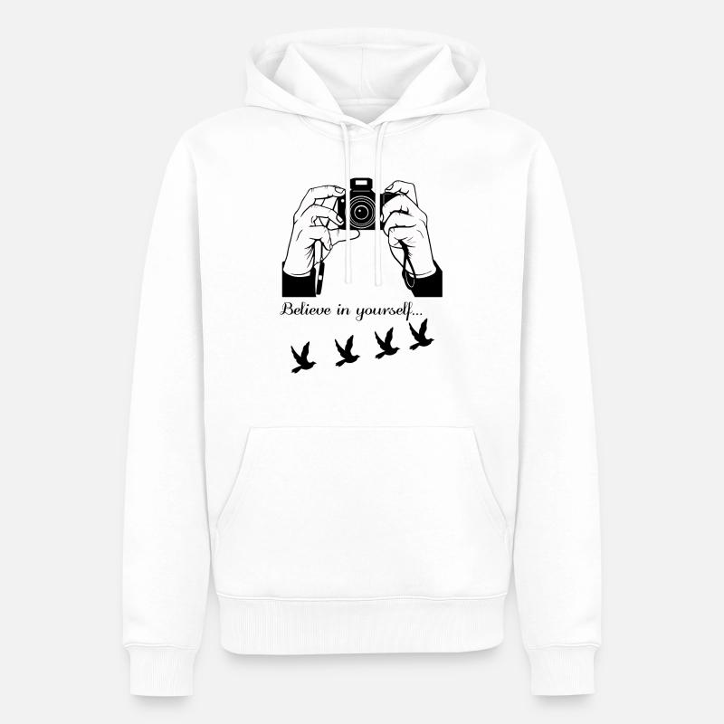 Fotograf aus Leidenschaft - Männer Premium Bio Hoodie - Weiß