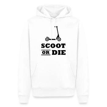 E-Scooter E-Roller Scooter - Men’s Premium Organic Hoodie - white - Front - Nico (187cm)